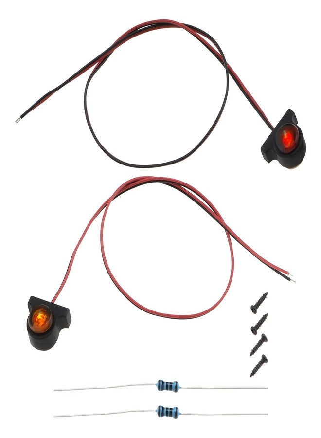 كريت آيديا ابتكر فكرة: زوج واحد من مصابيح تحديد المواقع ثنائية اللون، مصابيح جانبية لسيارات التحكم عن بعد بمقياس 1/14، متوافقة مع سيارات T-Amiya، باللونين البرتقالي والأحمر. - Image 1